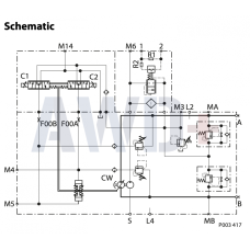 H1P147R Аксиально-поршневой насос Danfoss серии H1-P-147-R