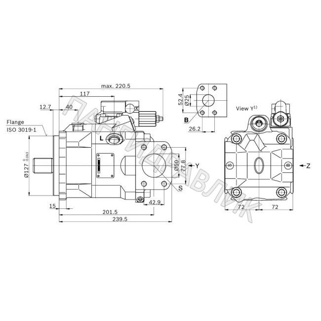 Гидравлический насос CAT 156-9084 Caterpillar 3126B, D6N
