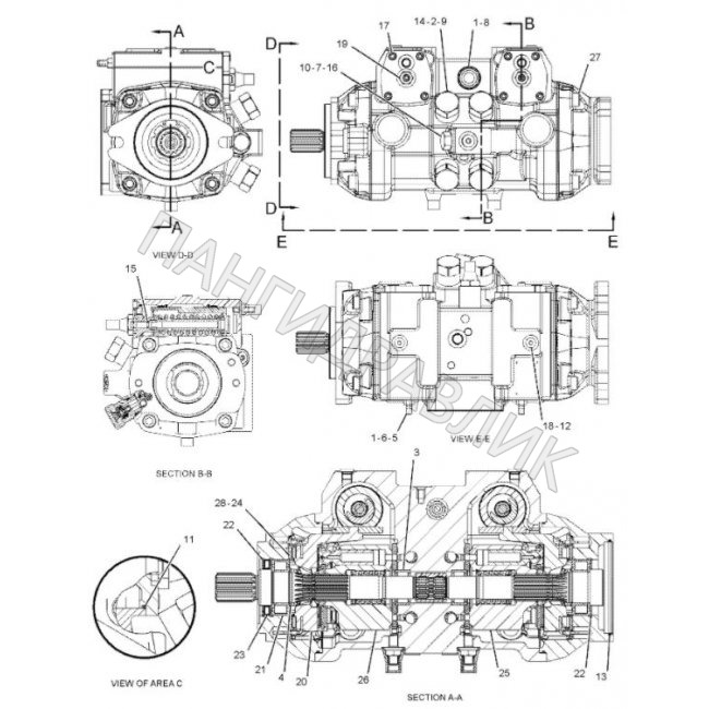 Гидравлический насос CAT 307-3062