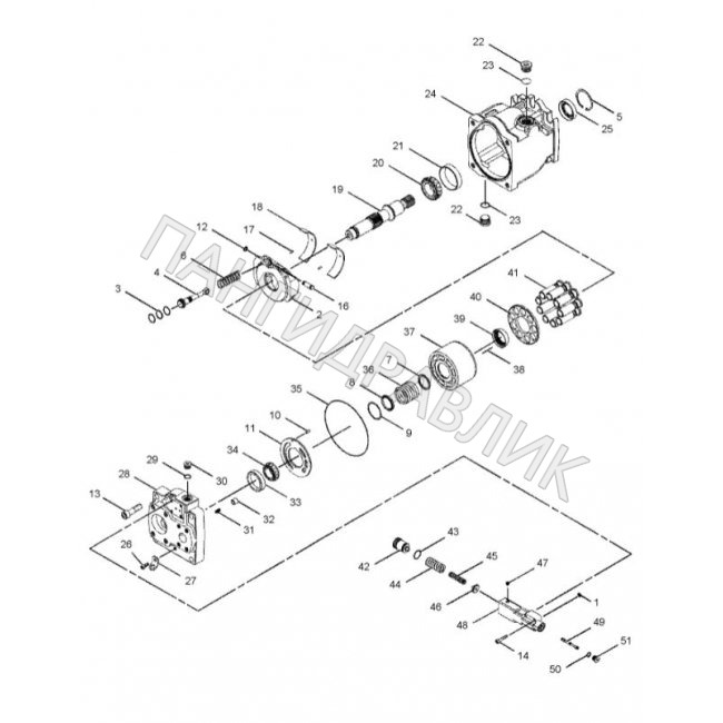 Гидравлический насос CAT 296-6714 Caterpillar 414E, 416E, 422E, 428E, 434E